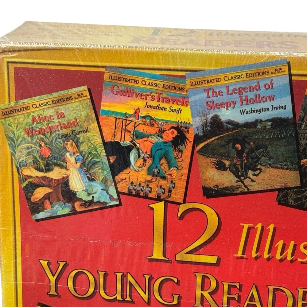 Vintage Set of 12‎ Illustrated Young Readers Classics Books NEW